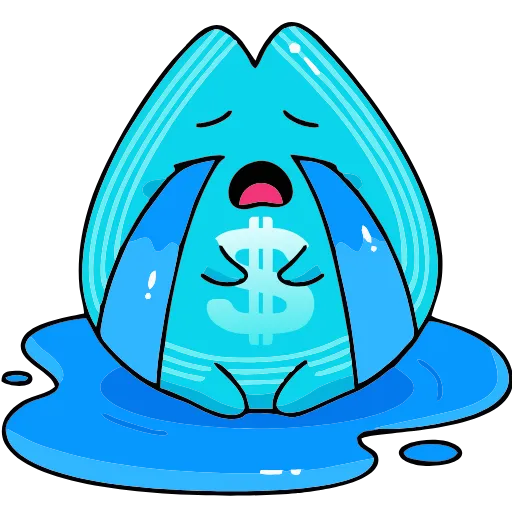 😭 Эмодзи «Money Rain» для Telegram