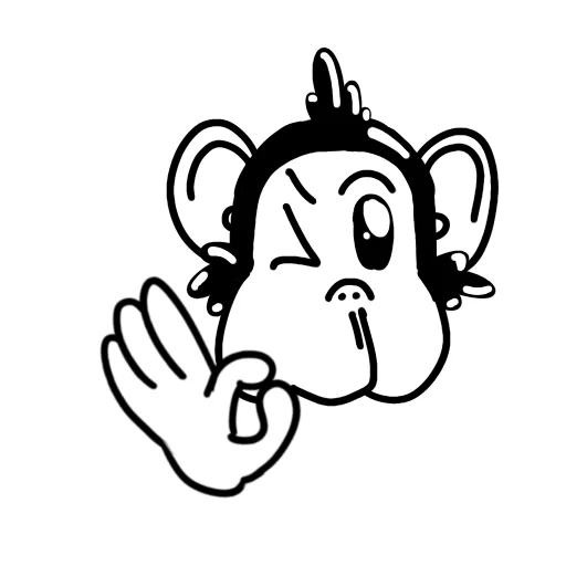 👌 Стикер «Обезьяна с кодом» для Telegram