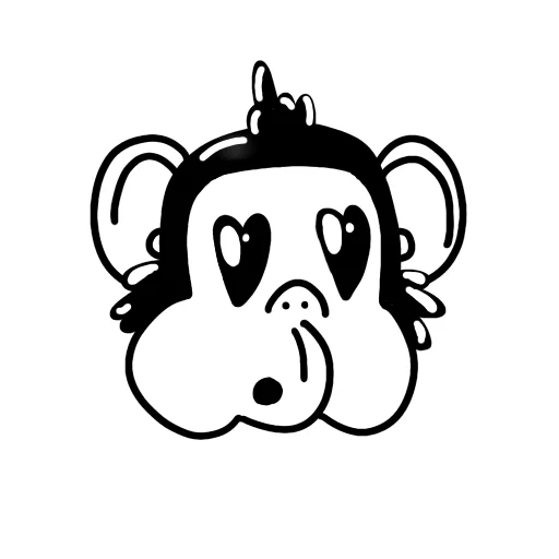 ❤️ Стикер «Обезьяна с кодом» для Telegram
