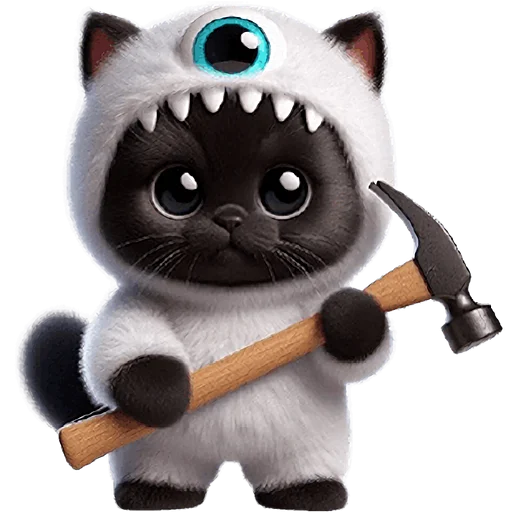 🔨 Стикер «Монстры котики 3» для Telegram