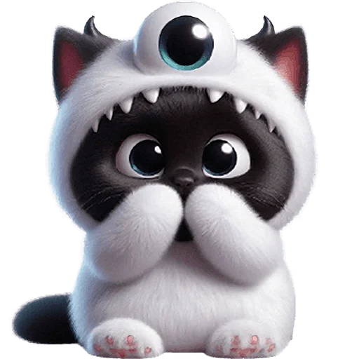 🫢 Стикер «Монстры котики 3» для Telegram