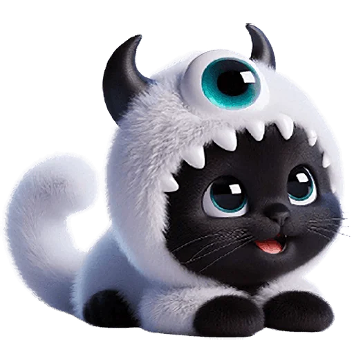 😇 Стикер «Монстры котики 3» для Telegram