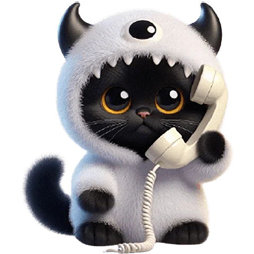 📞 Стикер «Монстры котики 3» для Telegram