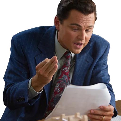 🤨 Стикер «Волк с Уолл стрит» для Telegram