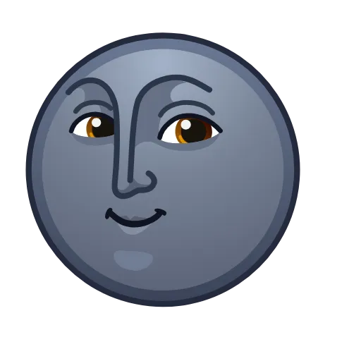 😏 Эмодзи «Moon Emoji» для Telegram