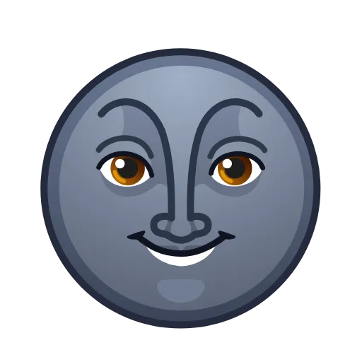 😁 Эмодзи «Moon Emoji» для Telegram