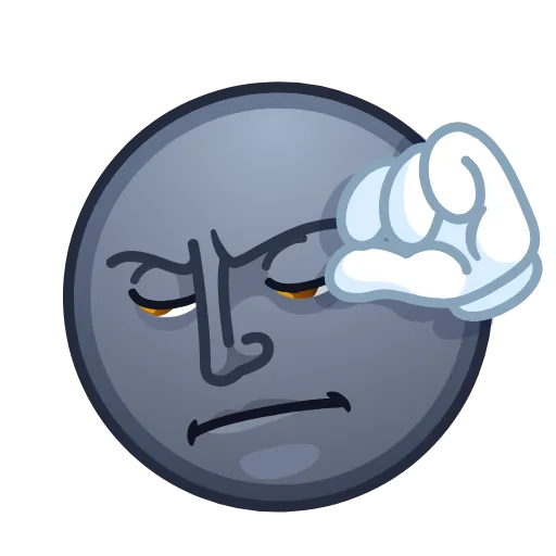 👎 Эмодзи «Moon Emoji» для Telegram