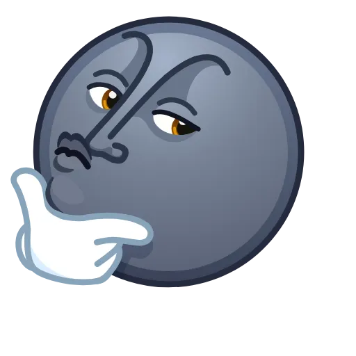 🤔 Стикер «Moon Emoji» для Telegram