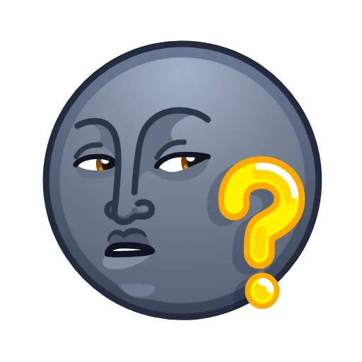 ❓ Стикер «Moon Emoji» для Telegram