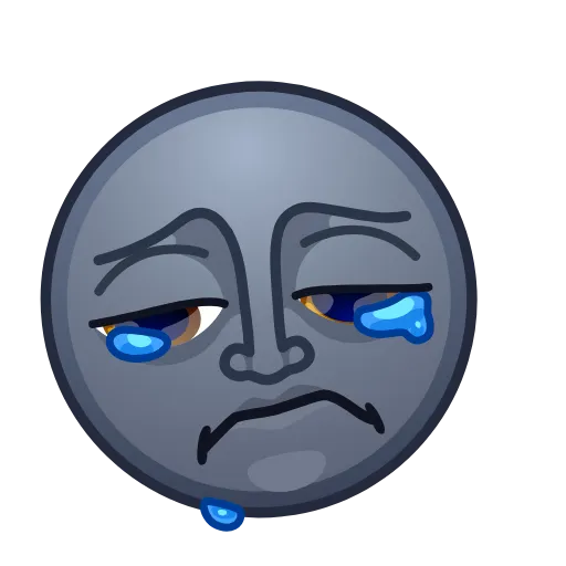 😭 Стикер «Moon Emoji» для Telegram