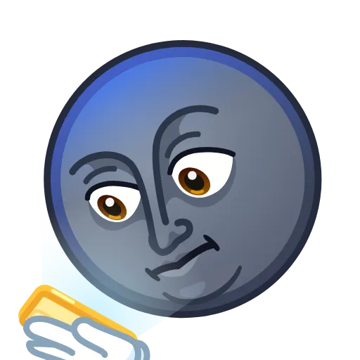🤨 Стикер «Moon Emoji» для Telegram