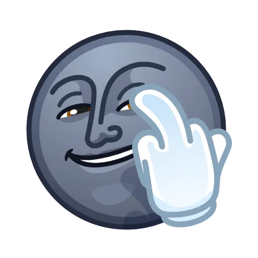 🖕 Стикер «Moon Emoji» для Telegram