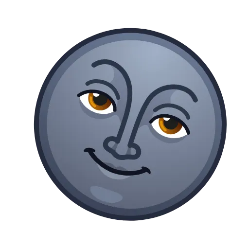 😌 Стикер «Moon Emoji» для Telegram