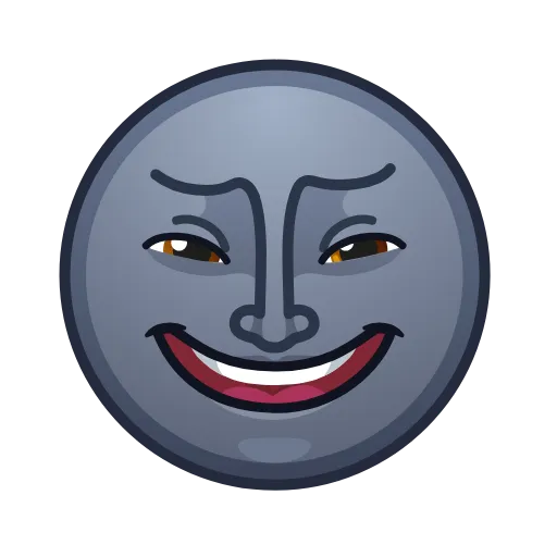 😂 Стикер «Moon Emoji» для Telegram