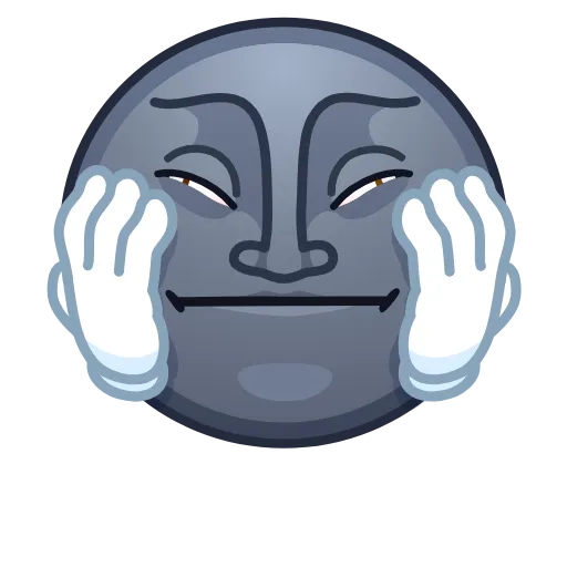 😩 Стикер «Moon Emoji» для Telegram