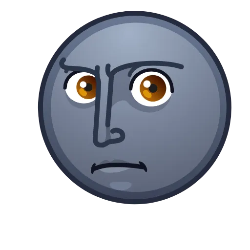 😒 Стикер «Moon Emoji» для Telegram