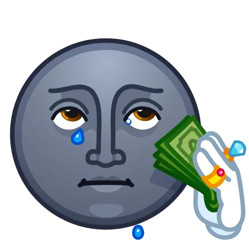 🤑 Стикер «Moon Emoji» для Telegram