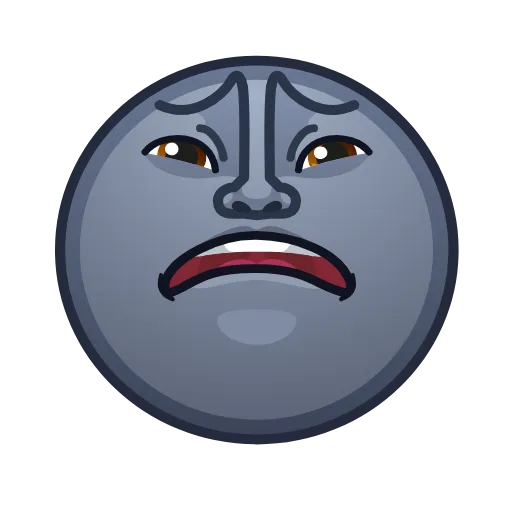 😔 Стикер «Moon Emoji» для Telegram