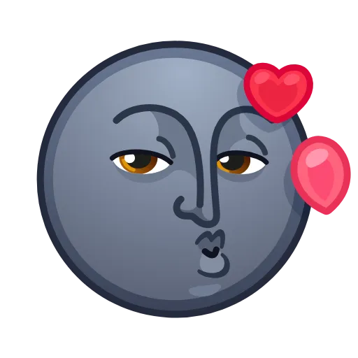😘 Стикер «Moon Emoji» для Telegram