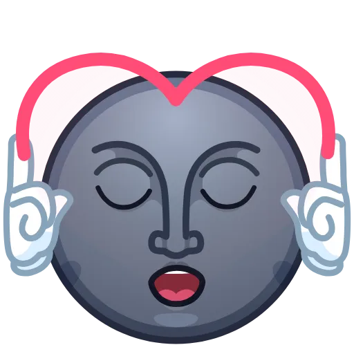 ❤️ Стикер «Moon Emoji» для Telegram
