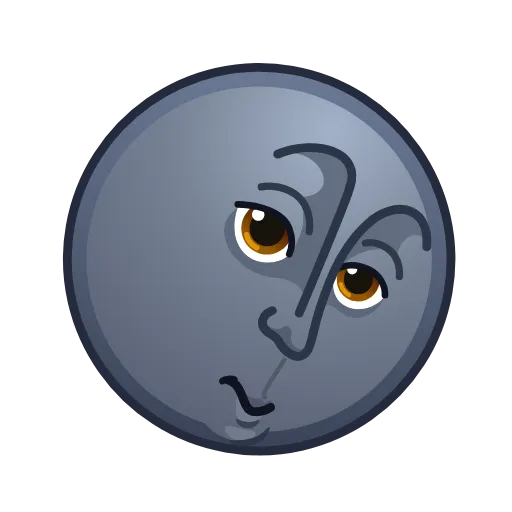 🫤 Стикер «Moon Emoji» для Telegram