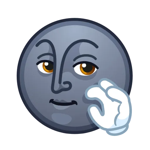 👌 Стикер «Moon Emoji» для Telegram