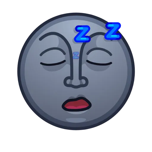 💤 Стикер «Moon Emoji» для Telegram