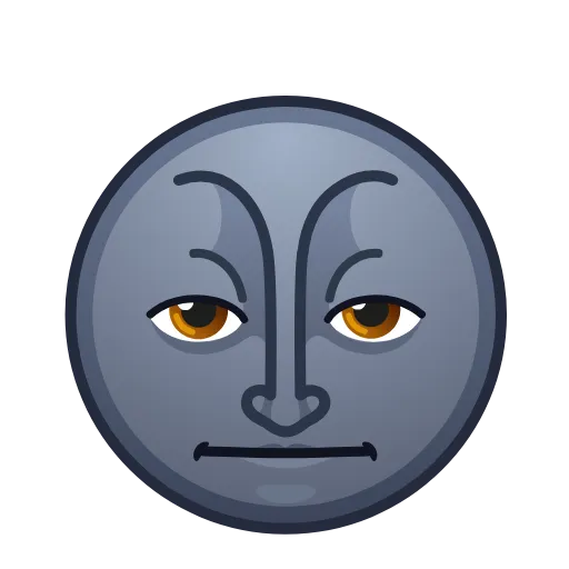 😐 Стикер «Moon Emoji» для Telegram