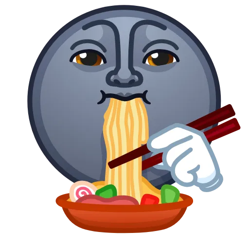 🍜 Стикер «Moon Emoji» для Telegram