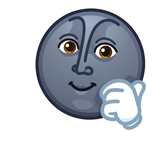 👍 Стикер «Moon Emoji» для Telegram