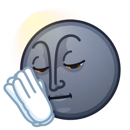 🙏 Стикер «Moon Emoji» для Telegram