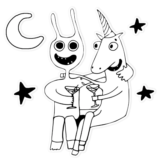 🥂 Стикер «Moonlight» для Telegram