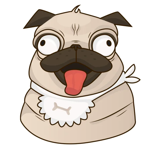 Стикерпак Mops для Telegram — скачать