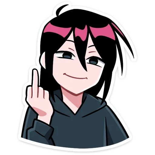 🖕 Стикер «мори без кринж надписей» для Telegram