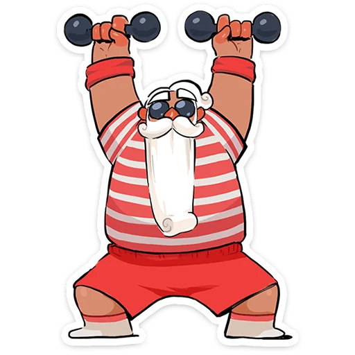 🏋‍♀ Стикер «Дед Мороз и Снегурочка» для Telegram