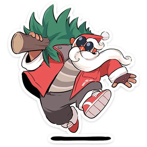 🎄 Стикер «Дед Мороз и Снегурочка» для Telegram