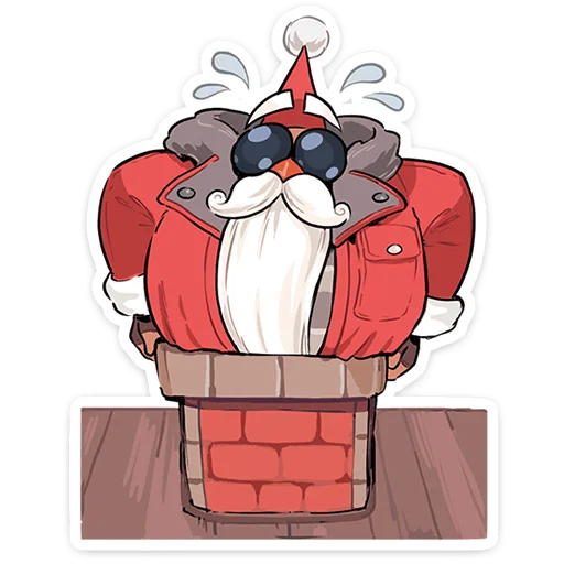 😎 Стикер «Дед Мороз и Снегурочка» для Telegram