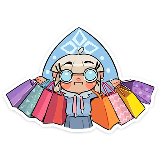 🛍 Стикер «Дед Мороз и Снегурочка» для Telegram