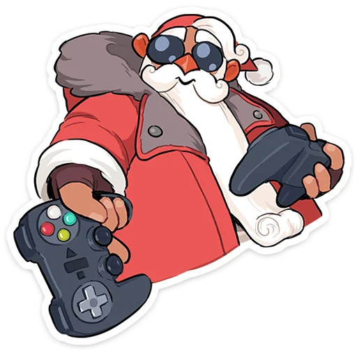 🎮 Стикер «Дед Мороз и Снегурочка» для Telegram