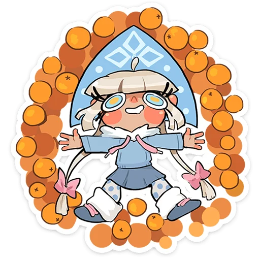 🍊 Стикер «Дед Мороз и Снегурочка» для Telegram