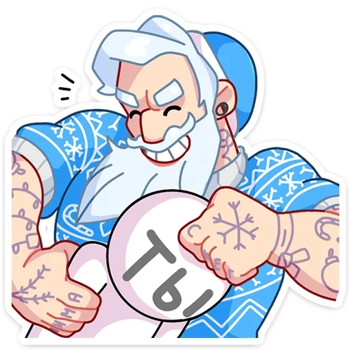 😡 Стикер «Мистер Мороз» для Telegram