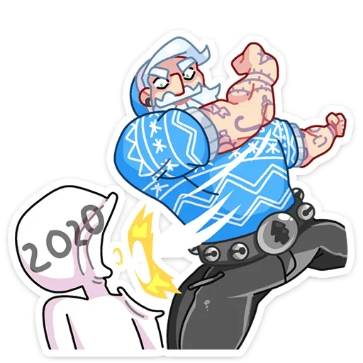 👊 Стикер «Мистер Мороз» для Telegram