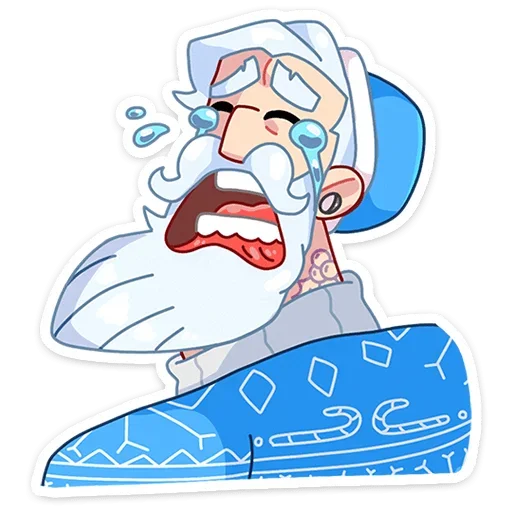 😭 Стикер «Мистер Мороз» для Telegram