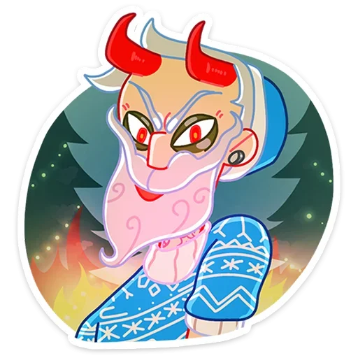 😈 Стикер «Мистер Мороз» для Telegram