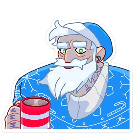 ☕️ Стикер «Мистер Мороз» для Telegram