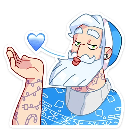 ❤️ Стикер «Мистер Мороз» для Telegram