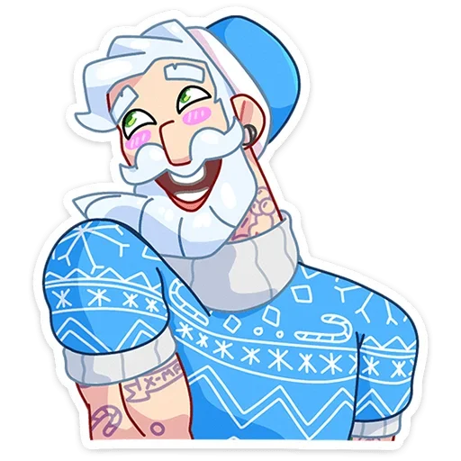 ☺️ Стикер «Мистер Мороз» для Telegram