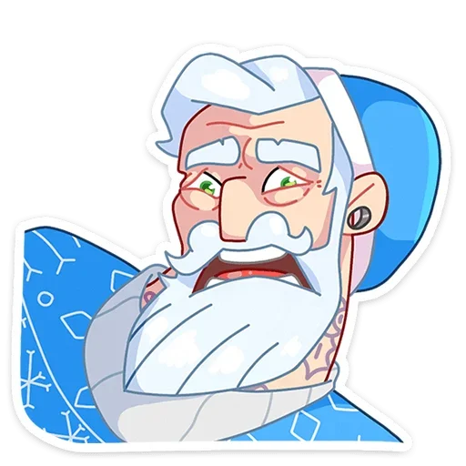 🤨 Стикер «Мистер Мороз» для Telegram