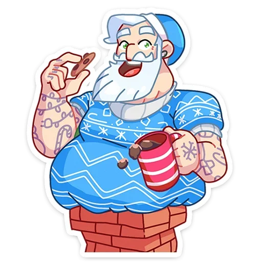 🍪 Стикер «Мистер Мороз» для Telegram