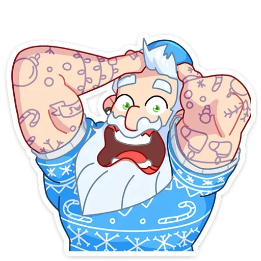 😡 Стикер «Мистер Мороз» для Telegram
